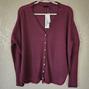 NWT Out From Under for Urban Outfitters Wine Cardigan Size XS